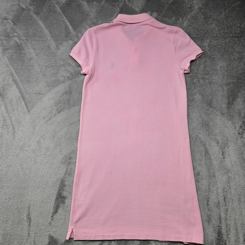 Polo Ralph Lauren The Mesh Mini Polo Dress Womens S Pink Blue Pony Cotton - Picture 2 of 13